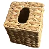 Rustic Hand Woven Tissue Boxes Napkin Basket Decorative Storage Bins Home Office Kitchen ganization Paper Towel Holder Desktop 6