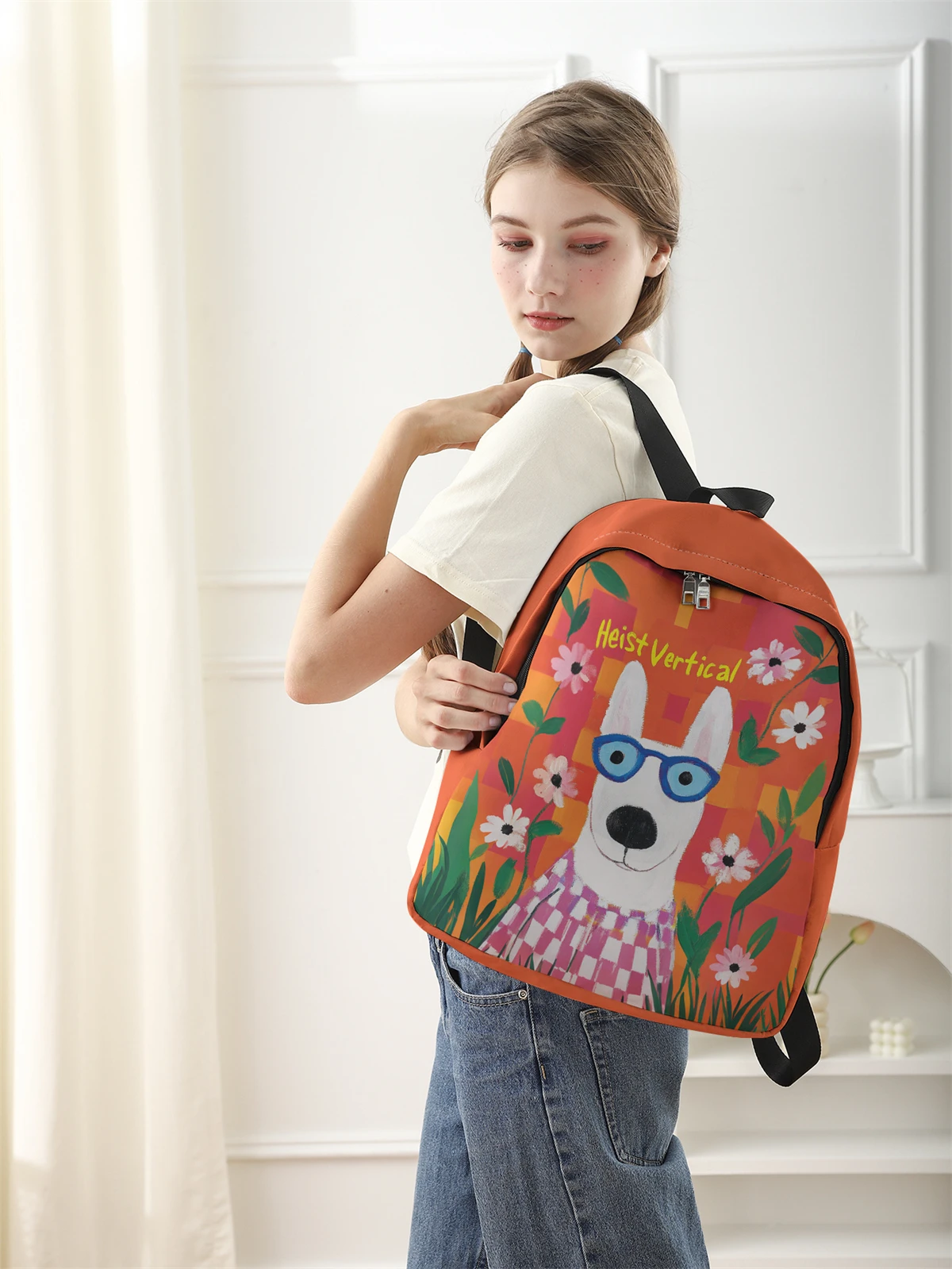 New Women's and Men's High Capacity College Backpack Trend Women's Laptop School Bag Cute Girl Travel Bag Cool