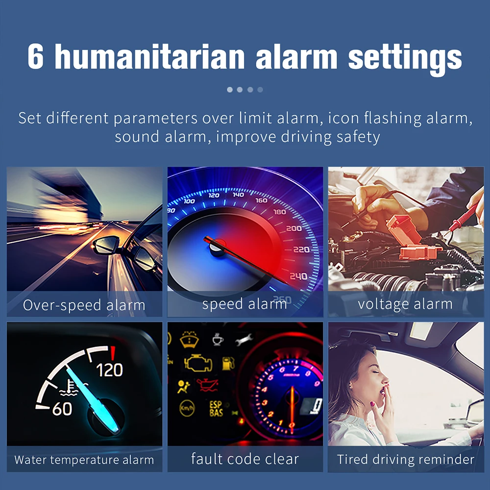 M13 OBD GPS HUD ڵ  ÷  ð ӵ, KMH  ӵ ˶ ׽ ڵ    ׼