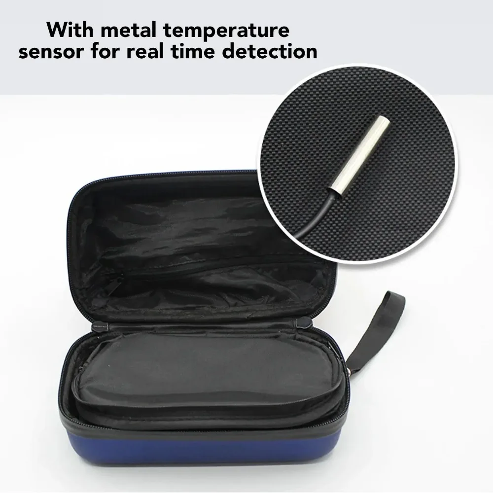 Insulin Cooler Bag Portable Mini Travel Insulin Cooling Case Medical Heat Insulation Pouch Diabetic Supplies Temperature Display