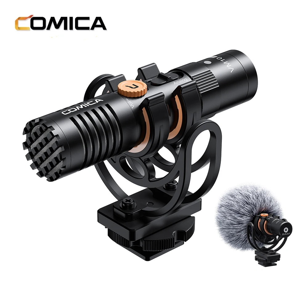 

Comica VM10 Pro Shockproof Shotgun Microphone with Shock Mount Professional Video Microphone for Smartphones DSLR Camera