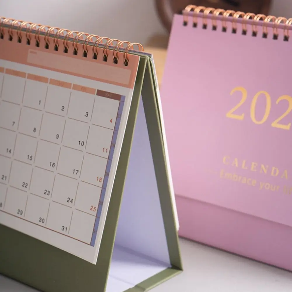 Writeable Memo Standing 2026 Desktop Desk Calendar Portable Foldable Flip Calendar Table Calendar Table Decorations