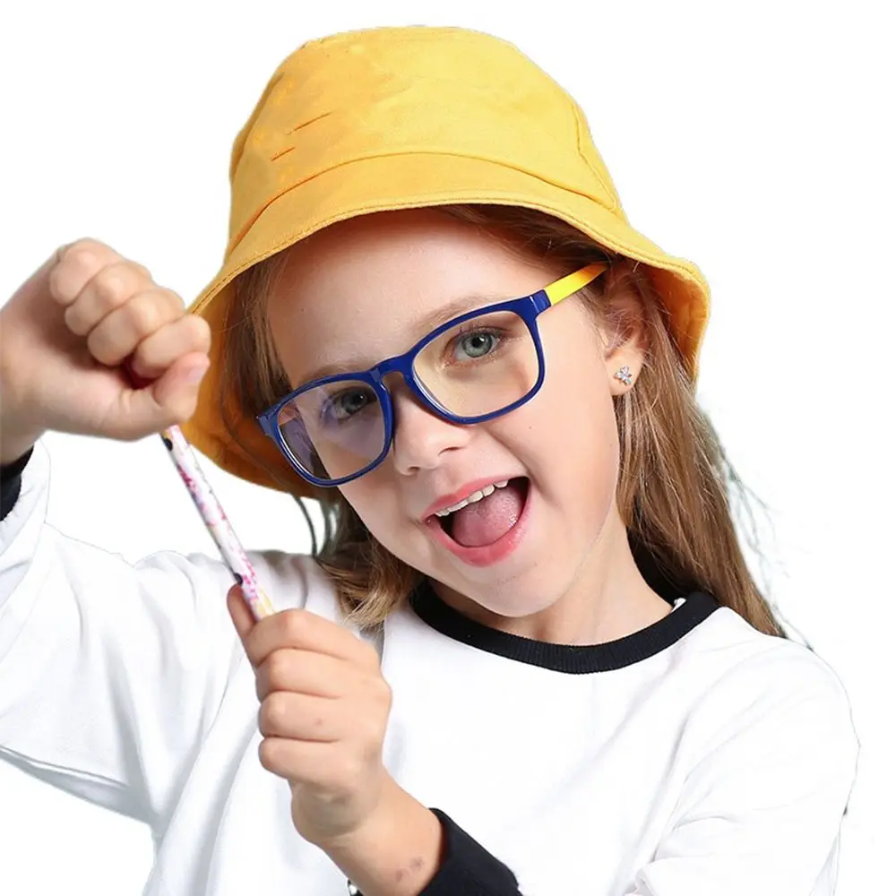 Anti Blue Light Glasses Anti-blue Light Kids Glasses Silicone Computer Comfortable Eyeglasses Online Classes Eye Protection Ultra Light Portable Frame