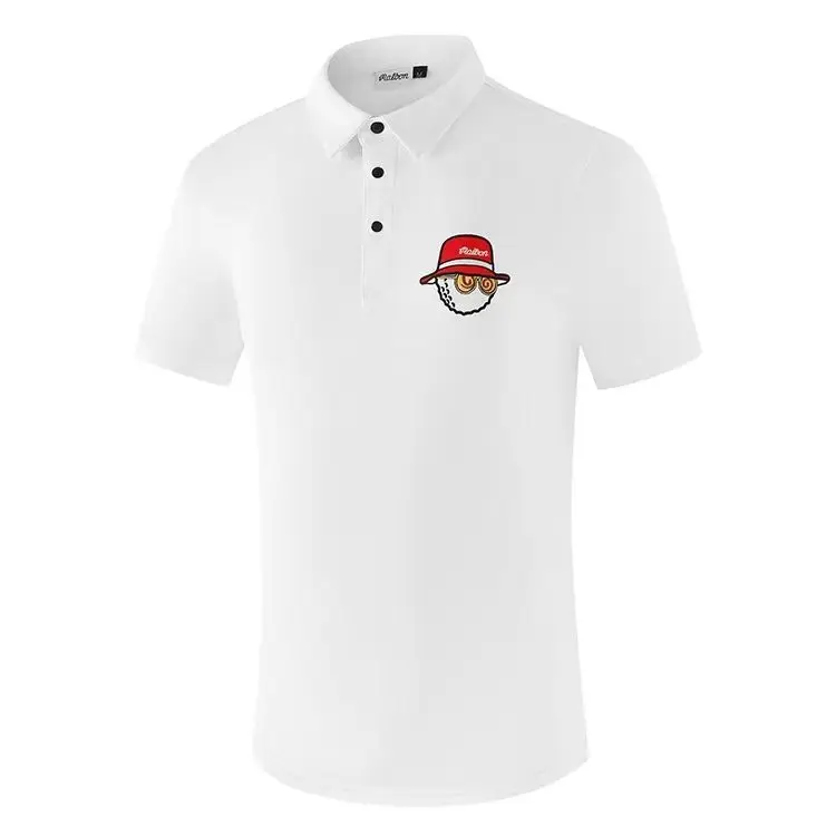 Summer T-shirt Quick Drying Collar T-shirt Sports Home Business Men's Short Sleeve Top Printed POLOT Shirt