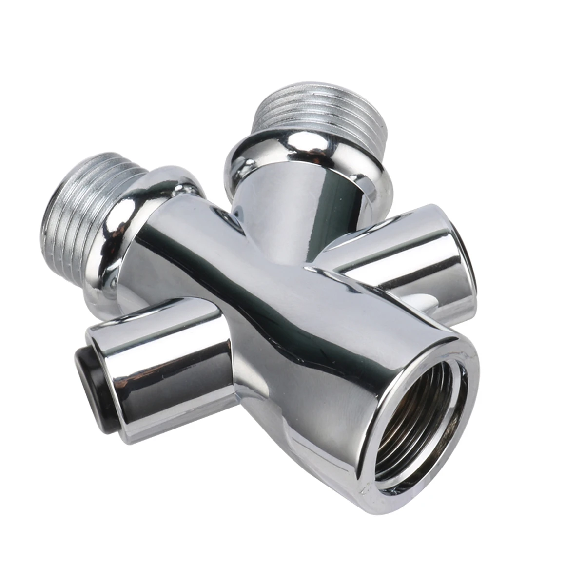 Bathing Room Shower Head Water Splitter 1/2" Female Thread Inlet Male Outlet Chrome 3-Way Tap Diverter 1.5/2m Copper Core Hose