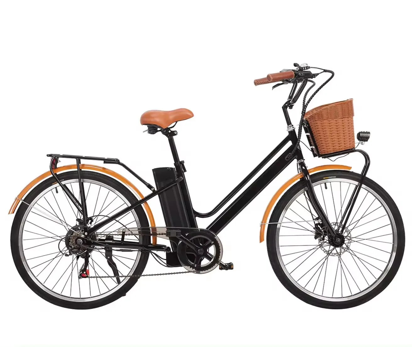 HotSalesCheap26InchAdultElectricBicycleFrontBasketShimano