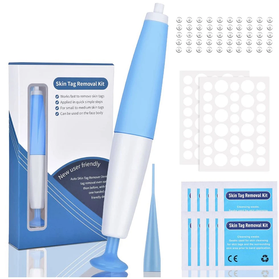 Painless Wart Remover Pen Auto Skin Tag Removal Kit Mole Acne Wart Removal Pen Set Cleansing Swabs Body Beauty Care Tool