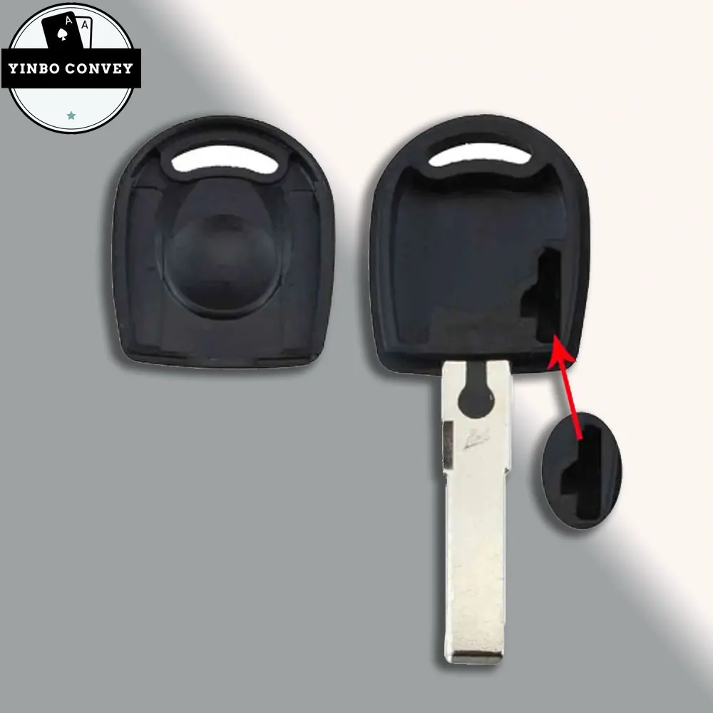 YINBO-Remote Car key Blank Shell ForVolkswagen (VW) B5 Passat Transponder Key HU66 Blade