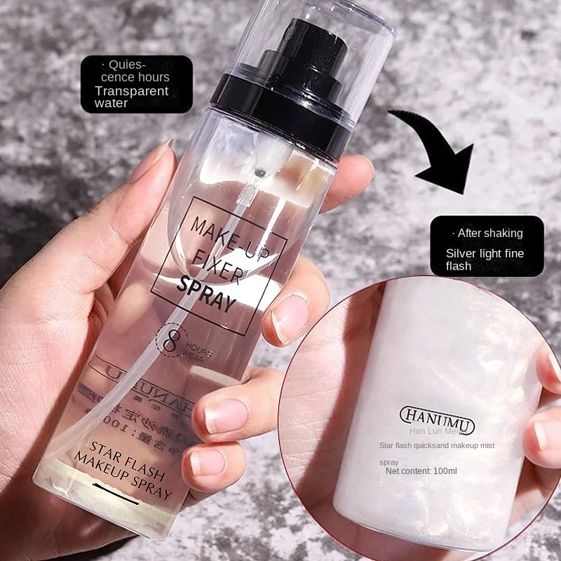 

Спрей Sdattor HUNMUI Star Flash Quicksand для нанесения макияжа, быстрое плёночное формование, освежающий, увлажняющий и увлажняющий набор