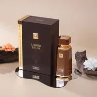 Parfum boisé intense opulent 100 ml, fragrance de luxe longue durée pour hommes et femmes, flacon orné de pierres précieuses et bordures dorées 3