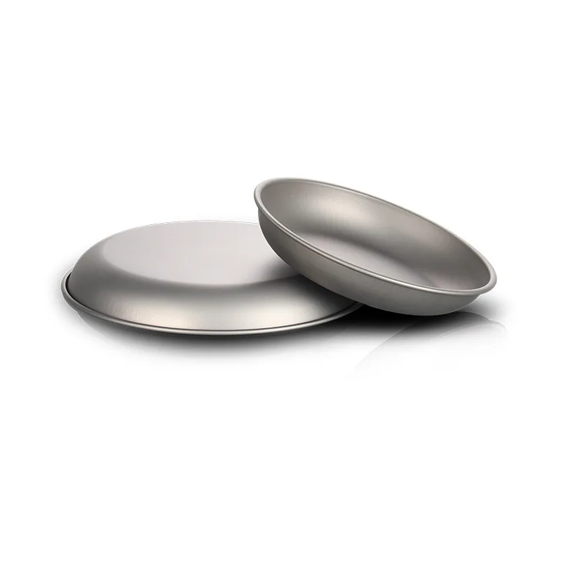 

10 Pieces Camping Titanium Plate Outdoor Titanium Tableware Mould Proof Stackable Outdoor Plates