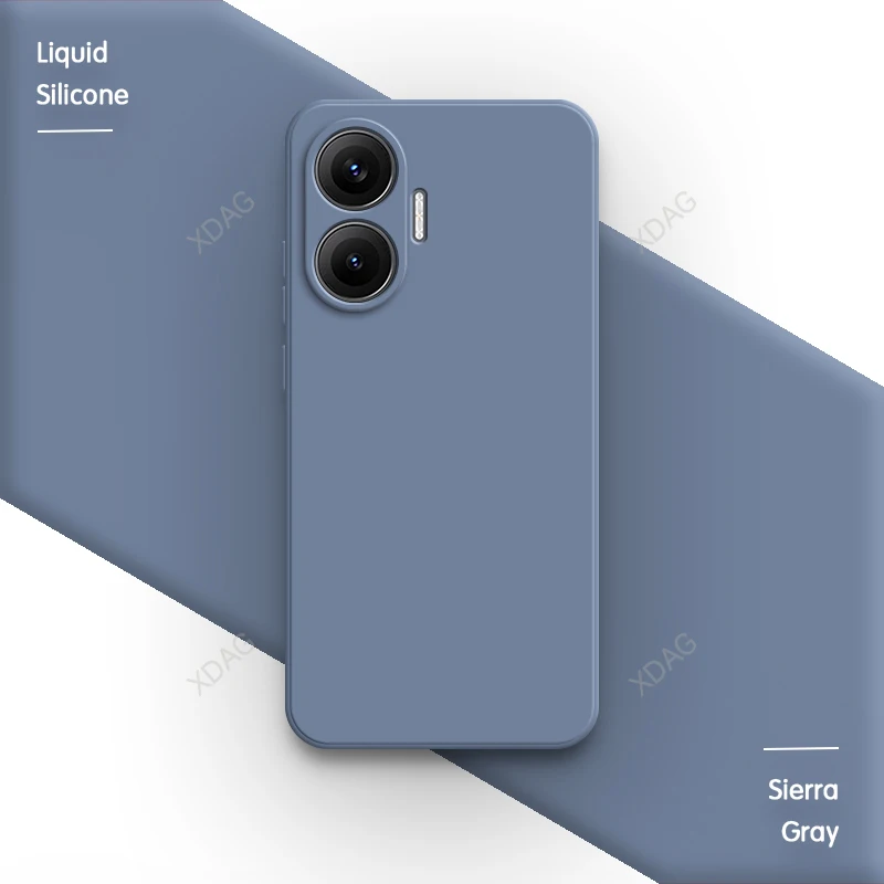 Premium Silicone Soft Back Cover with Camera Protection - Classic Liquid Design Phone Case