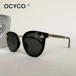 OCYCO Luxury Vintage Cat Eye Sunglasses for Women - Fashionable Classic Square Shades (Black)