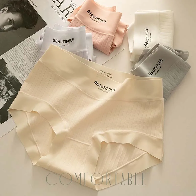 

Roseheart Women Fashion Red Skin Gray Cotton Bow Mid Waist Panties M L XL Underwear Lingerie Women Briefs Underpants