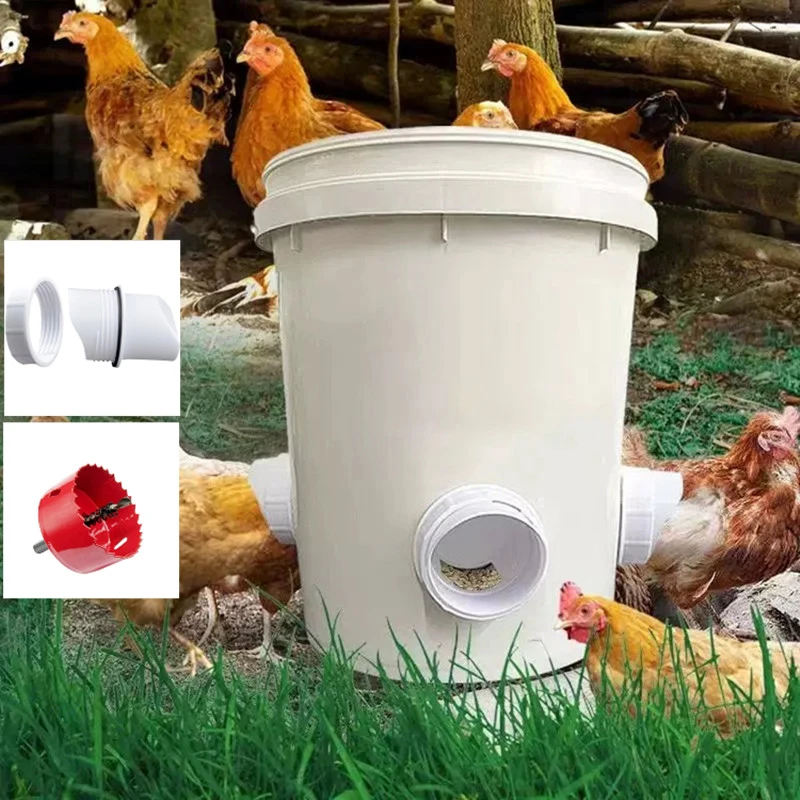 Diy Chicken Pro Feeder Pigeon Feeder Port Gravity Feed Plastic Kit