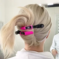 Outils de coiffure, bracelet magnétique en Gel et Silicone pour tresses, dragonne noire, avec 3 peignes à queue de Rat et clips 6p 5