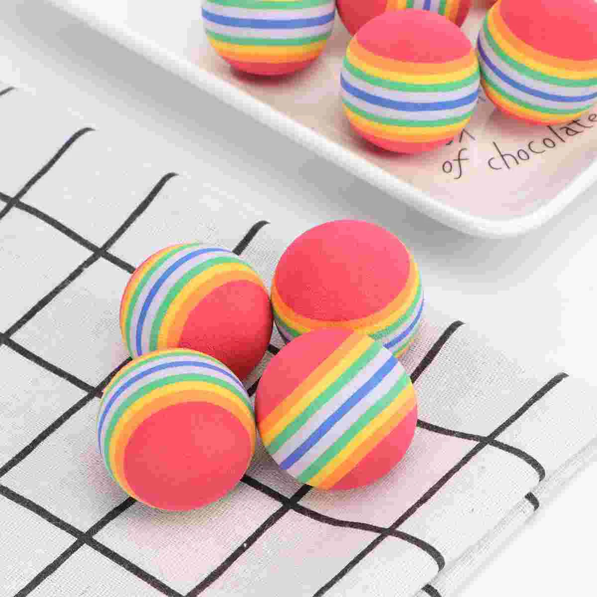 

Шарик губчатый радужного цвета для тренировок в помещении, 10 шт.