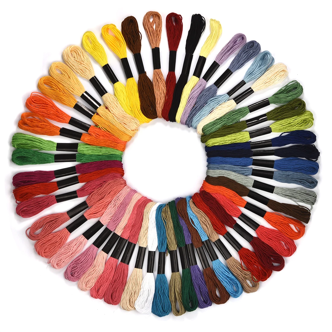 Premium Embroidery & Sewing Thread Floss Kit - 8m Rolls, 6-Strand Cotton Skeins, Multi-Pack Options