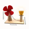 Wooden Wind Generator Model Kids Science Toy Funny Technology Physics Kit Educational Toys for Children Learning Toy 5