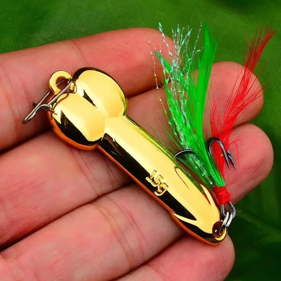 1PCS Metal Spoon Penis Fishing Lure 5g-10g-15g-20g-28g-35g-43g-50g Sequin  Lure Artificial Bait Hard Baits Tackle Pesca Vibrating