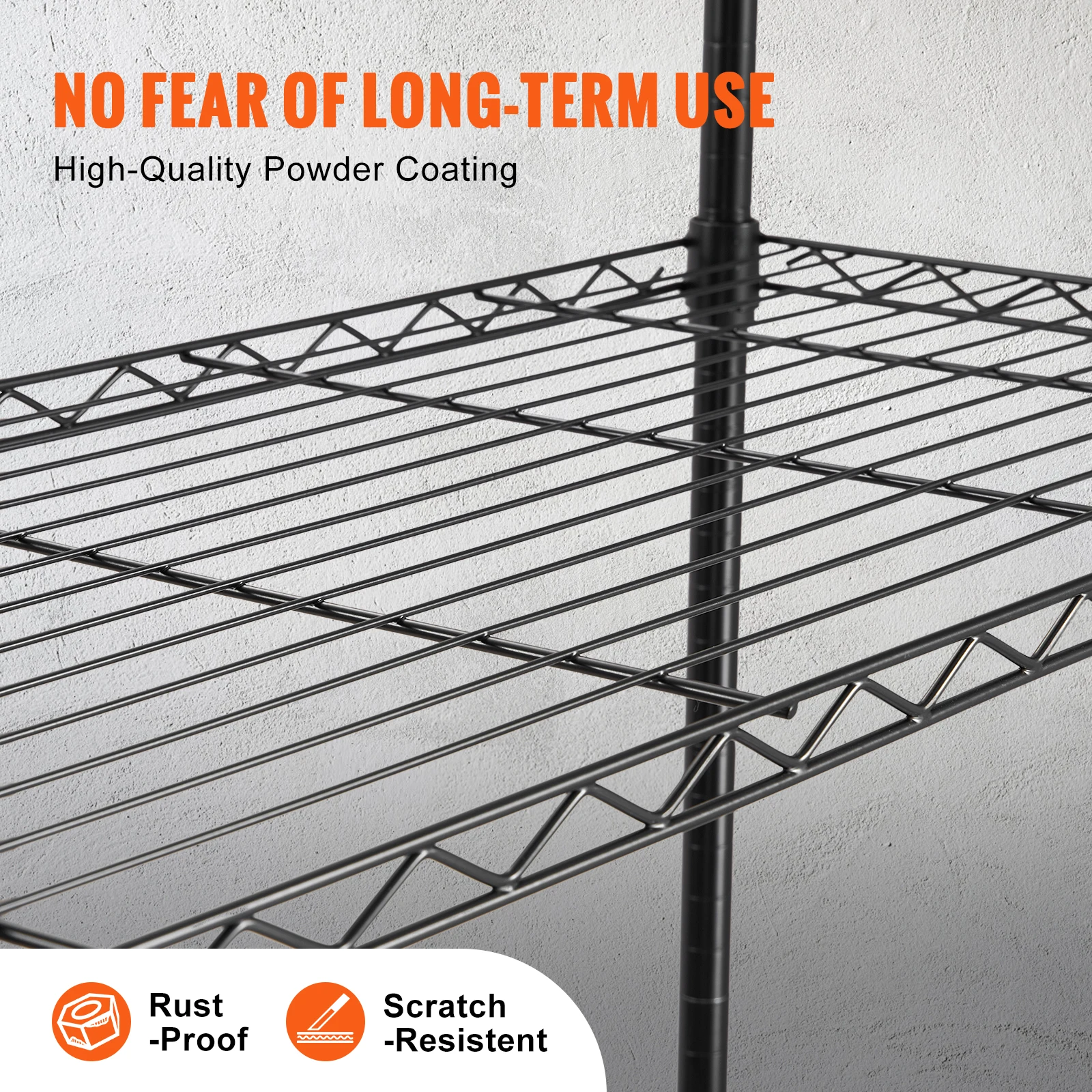 VEVOR 4 Layers Storage Shelf Ladder Shelving Stair High Shelf Unit Bookshelf  For Kitchen Warehouse Commercial Space Racks 3