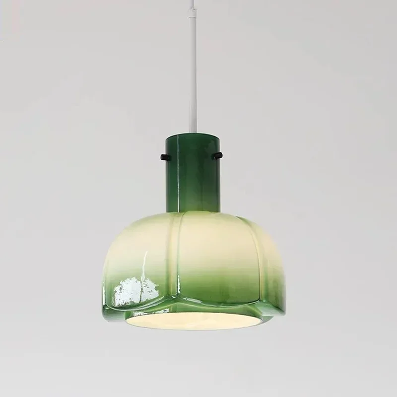 Medieval Flower Bud Lamp Nordic Glass Pendant Light Restaurant Nordic Study Simplicity Cafe Table Bar Table Pendant Lamp