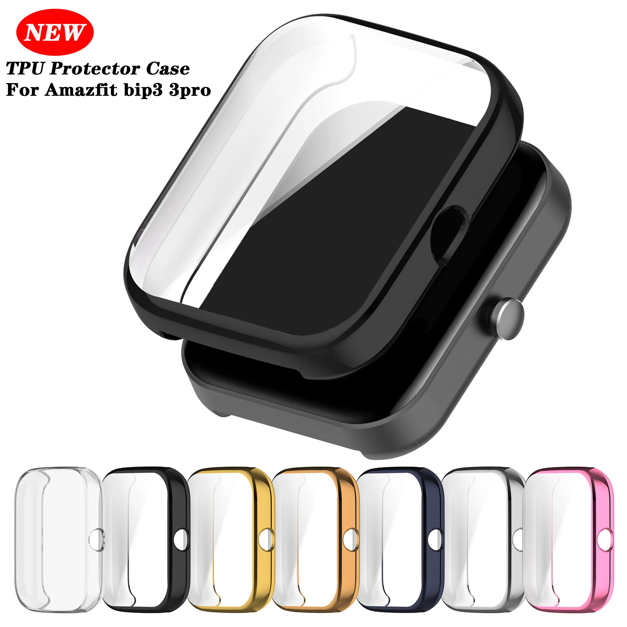 TPU Protective Smartwatch Cover and Screen Protector Shell