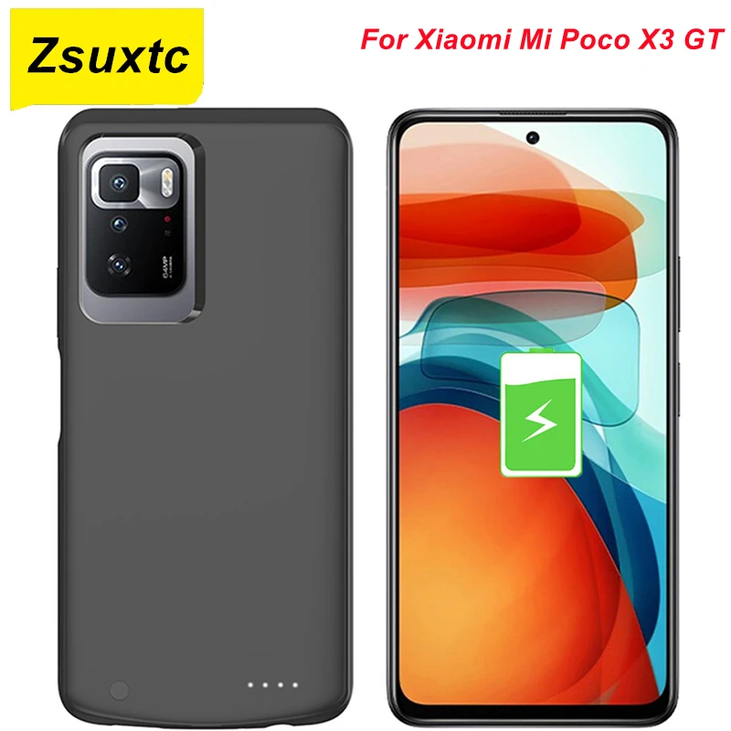6800Mah Battery Charger Case For Xiaomi Mi Poco X3 Gt Power Case Mi Poco X3 Gt Power Bank Cover Smart Poco X3 Gt Battery Case