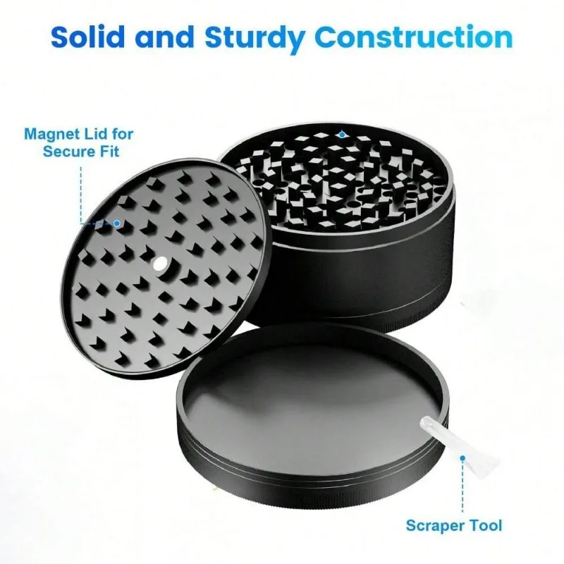 63mm 금속 나무 허브 분쇄기 향신료 고추 분쇄기 밀 잔디 담배 분쇄기 박격포 흡연 담배 액세서리 주방 도구