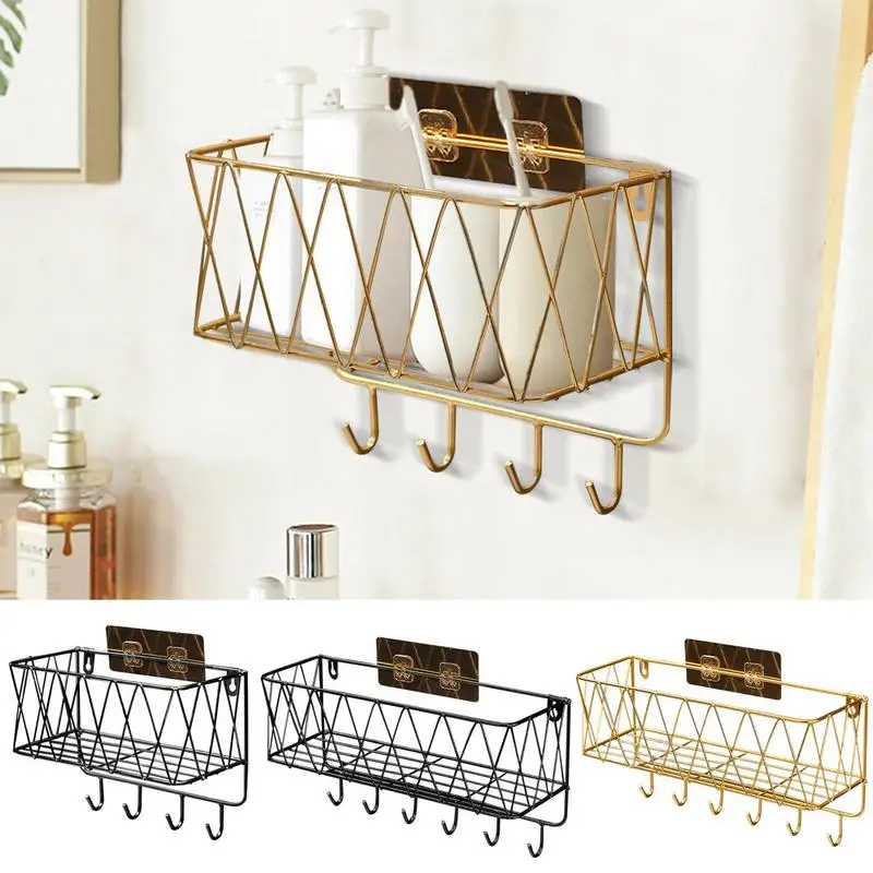 

Bathroom Shelf Kitchen Organizer Shelves Metal Shower Caddy Storage Rack Shampoo Holder For Bathroom And Kitchen Wall Organizer