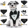 Dog Tuxedo Adjustable Harness No Pull for Small Medium Large Boys Dogs Cat Puppy Dog Wedding Suit with Bow Tie Pet Party Costume
