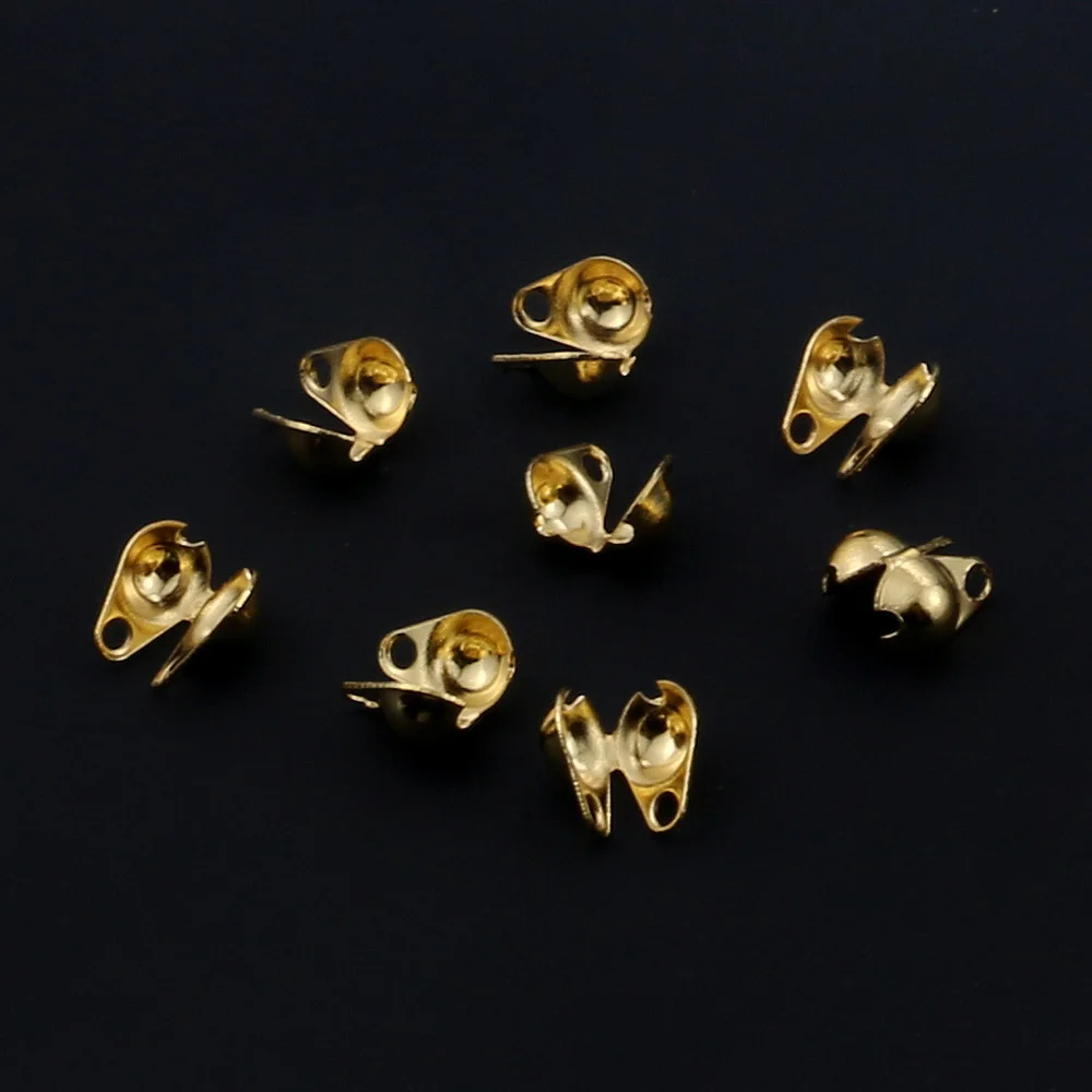 Lot De 50 Fermoirs Clips "Snap Bail" En Acier Inoxydable Doré - Pour Pendentifs, Diamètre 9 Mm - Neuf