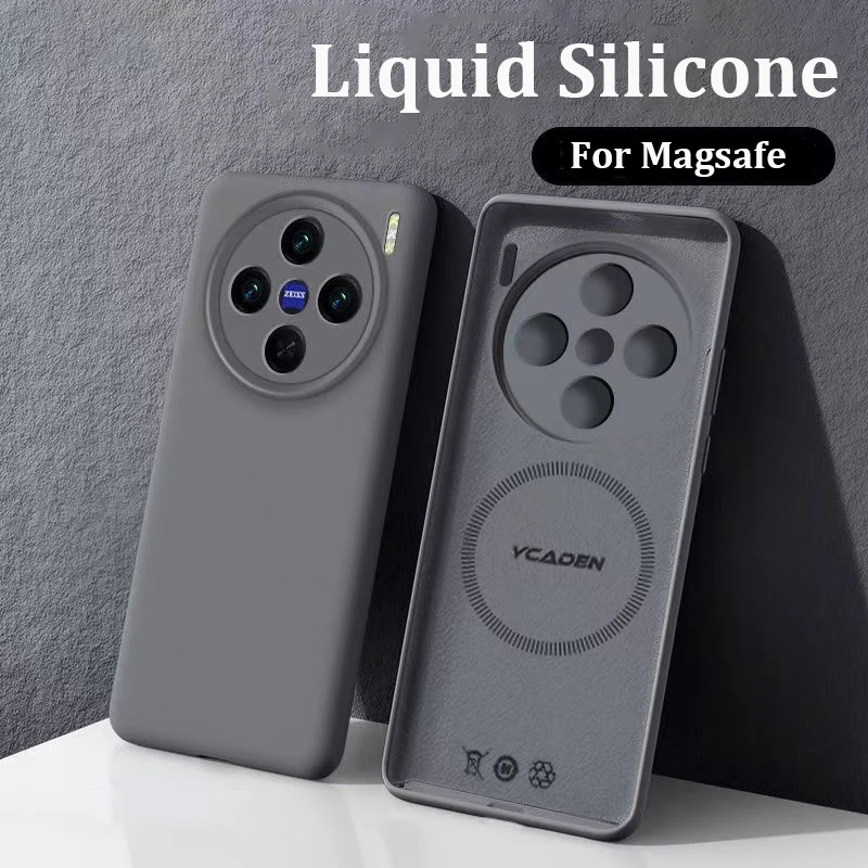 Magnetic Liquid Silicone Wireless Charging Case with Magsafe Matte Finish