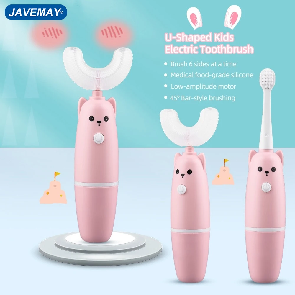 Brosse à dents en Silicone en forme de U pour enfants, nettoyage