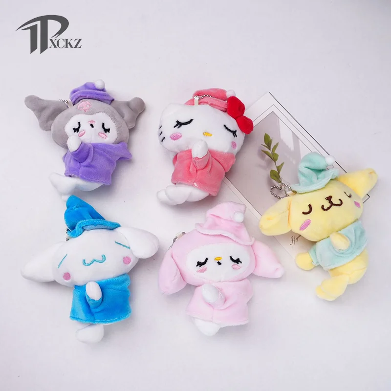 

Sanrio плюшевый аниме плюшевый брелок для ключей Мелодия Коричный курол Хелло Китти украшение мешка кукла подарок для детей игрушка