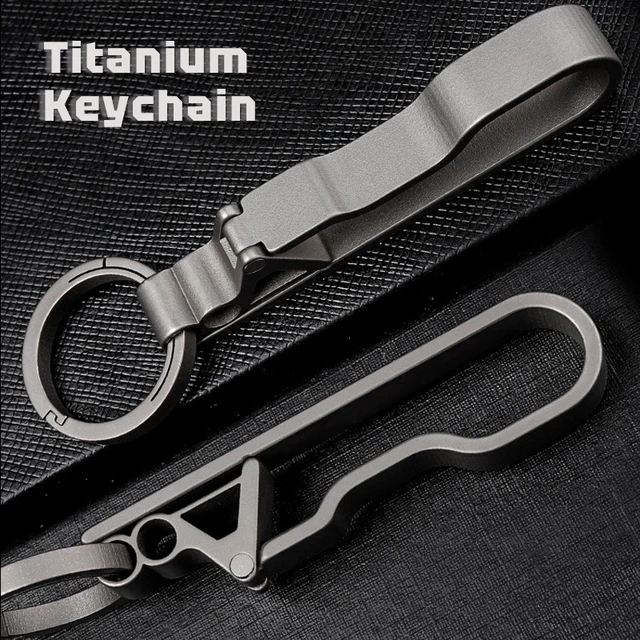 Titanium Key Clip Double Row Key Clips For Keychains Belt Keychain Gifts  For Men Metal Fit Titanium Belt Clip Key Ring Clip - AliExpress