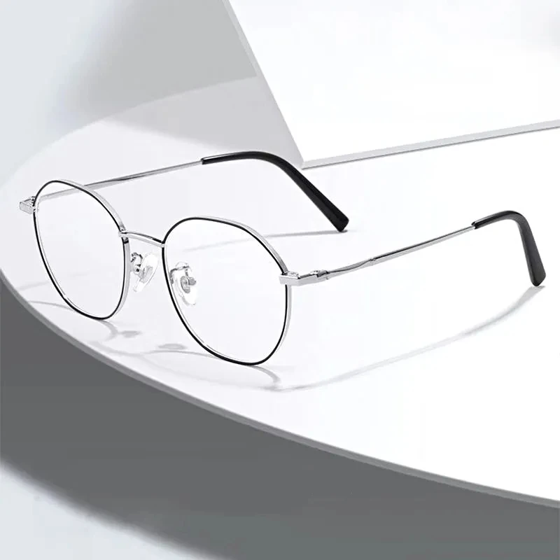 

Metal Round Anti Blue Light Glasses Women Men Classic Square Eyeglasses Frames Transparent Computer Glasses Oculos Feminino