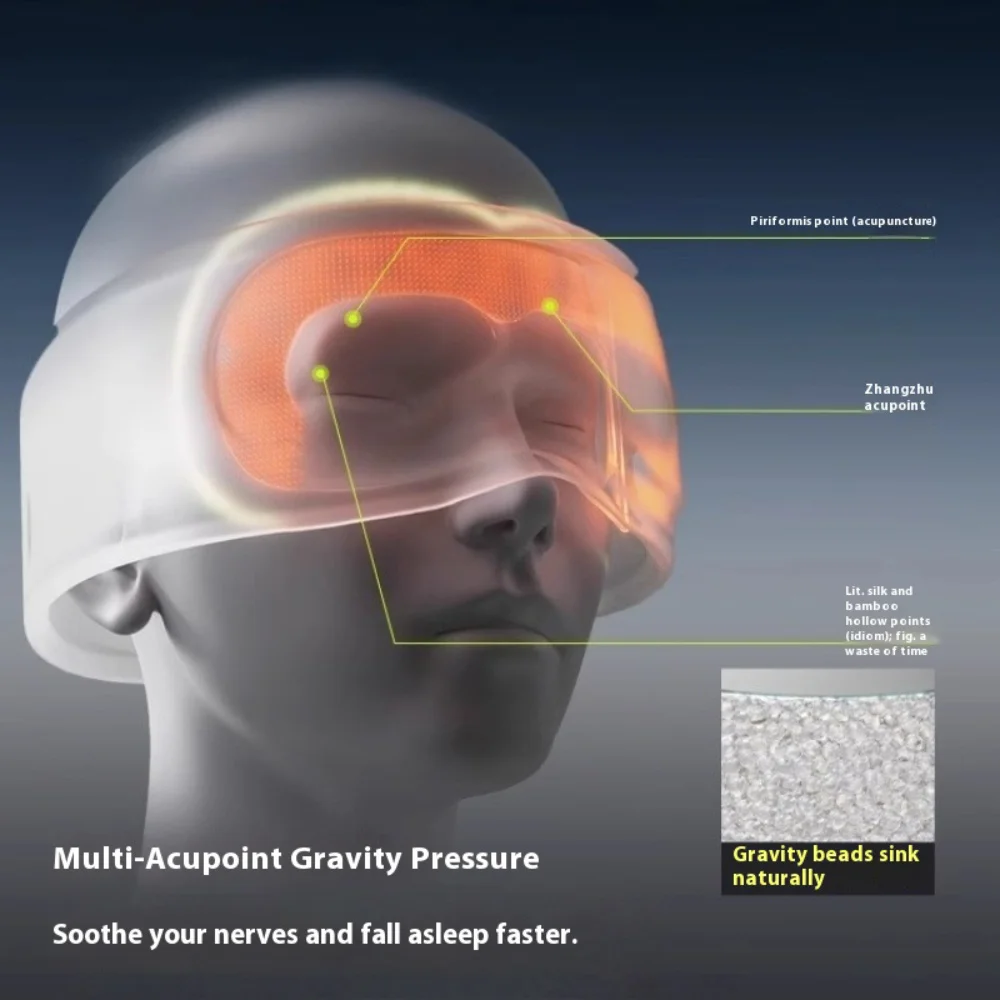 Gravity Eye Mask Blackout Adjustable Weighted Eye Mask for Nap Fatigue Relief Sleeping Mask Dormitory Relaxation Supplies