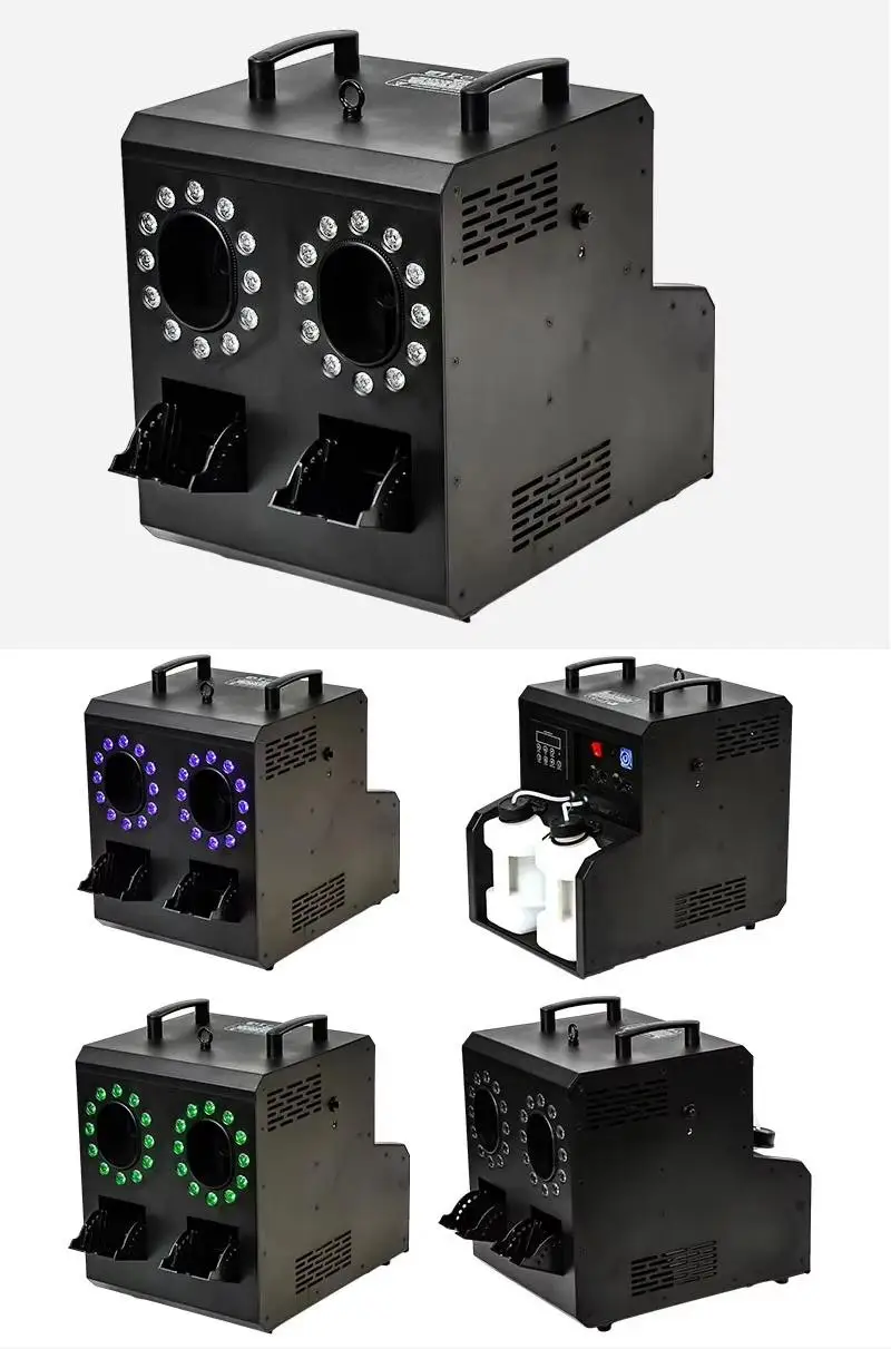 Stage LED Disco Light 1500W Fog Bubble Machine Smoke Bubble Machine Remote Contr