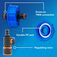 Adaptateur de remplissage de réservoir d'eau RV, Valve, accessoires de connexion d'eau pour caravane et camping-car, adaptateur de remplissage avec raccord rapide, 1 ensemble 2