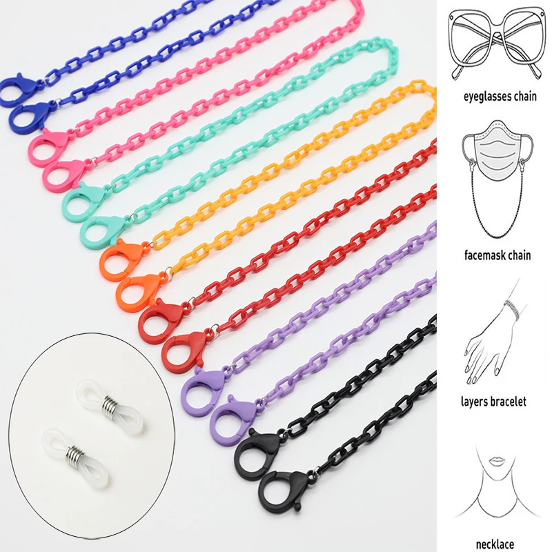 

Fashion Acrylic Eyeglasses Chain For Children Anti-lost Mask Lanyard Sunglass Reading Glasses Chain Neck Cord Strap Jewelry Gift