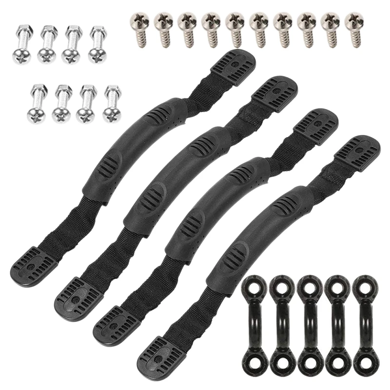 

New-4Pcs байдарка, каноэ, лодка, боковое Крепление, ручка для транспортировки, лопастная байдарка, 5 шт., подкладка глаз с 10 шт. винтами для байдарки
