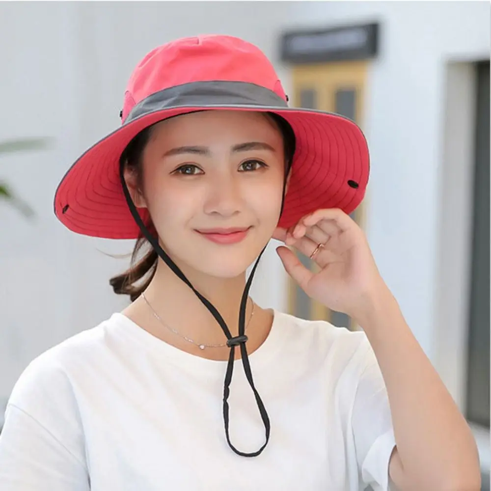 Women Quick Dry UPF Protection Large Wide Brim Foldable UV Protection Sun Hat Fishing Hat Summer Ponytail Hat Hiking Cap