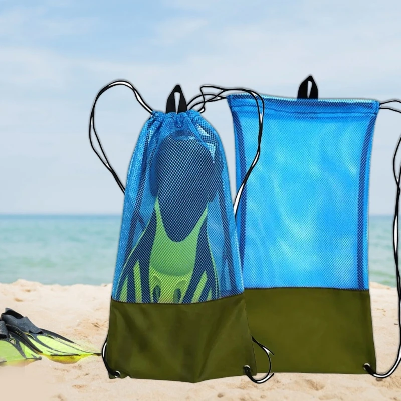 Multipurpose Snorkeling Gear Bag Net Diving Bag Swim Drawstring Bag Backpacks for Snorkeling Swimming Gear Accessories 3