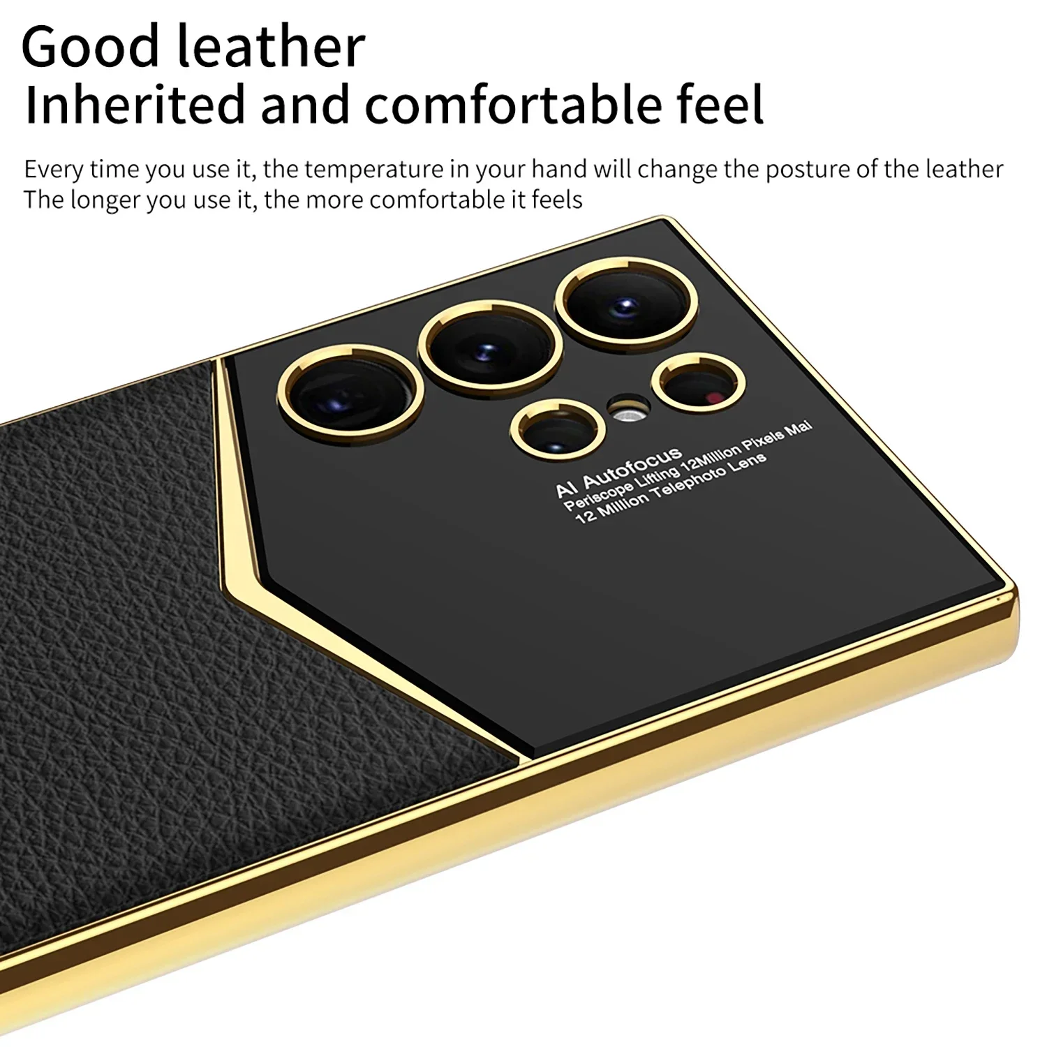 Premium Electroplated Leather Shockproof Phone Case - Hard Shell Design