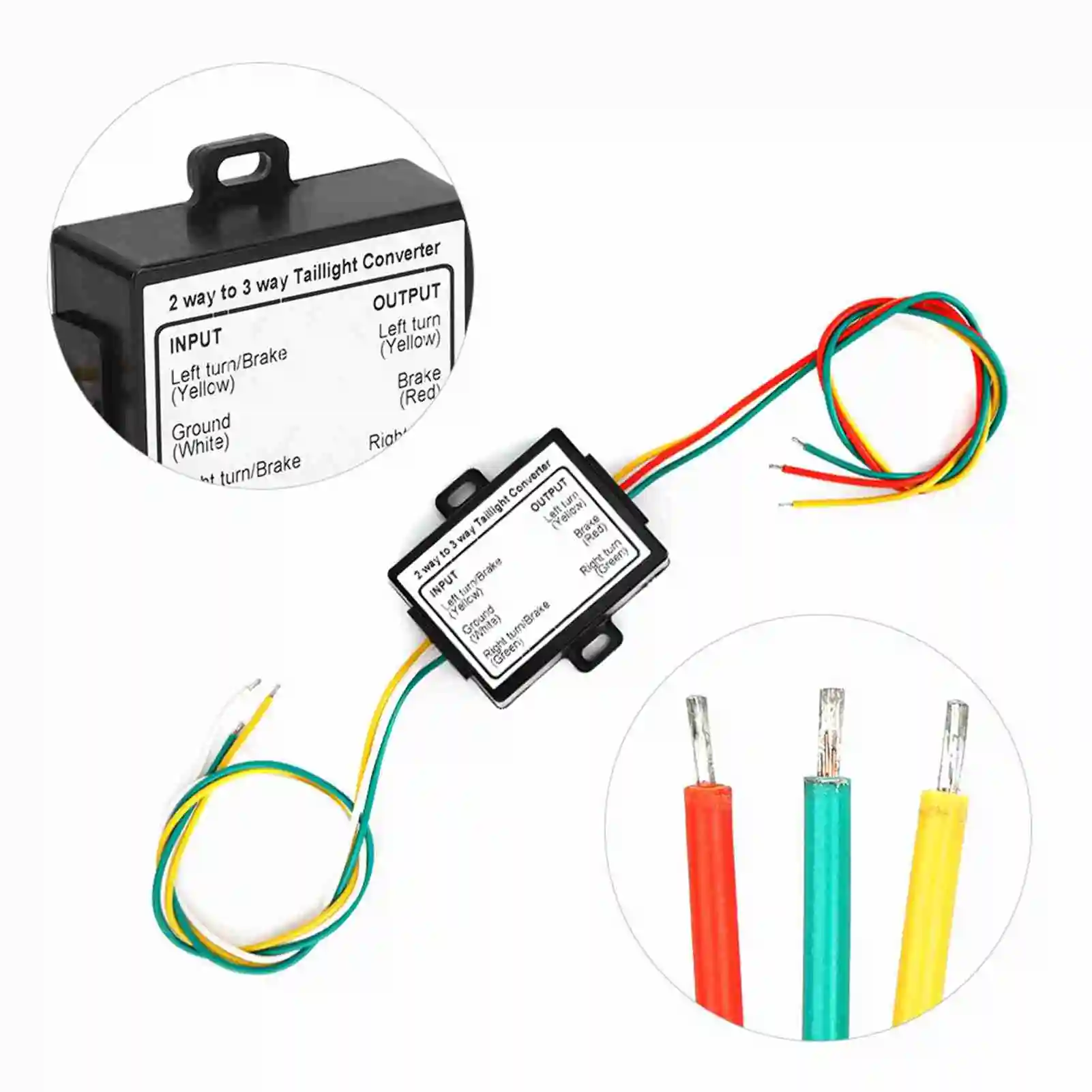 Convertitore fanale posteriore convertitore rimorchio giuntura 2-to-3 fili sistema elettrico tipo adattatore cablaggio