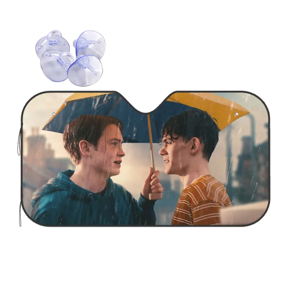Heartstopper Lover Fashion Windshield Sunshade 76X140Cm Nick And Charlie Foils Car Window Windscreen Cover Heat Reflector