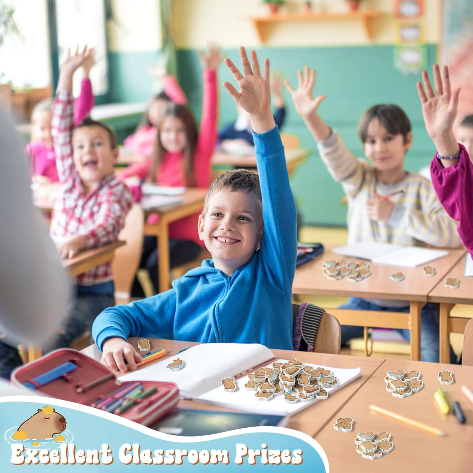 8 Gomme Da Cancellare Retrattili Per Bambini, Con Personaggi Capibara E Tartaruga, Morbide E Resistenti, Ideali Per Scuola E Disegno, Regalo Simpatico