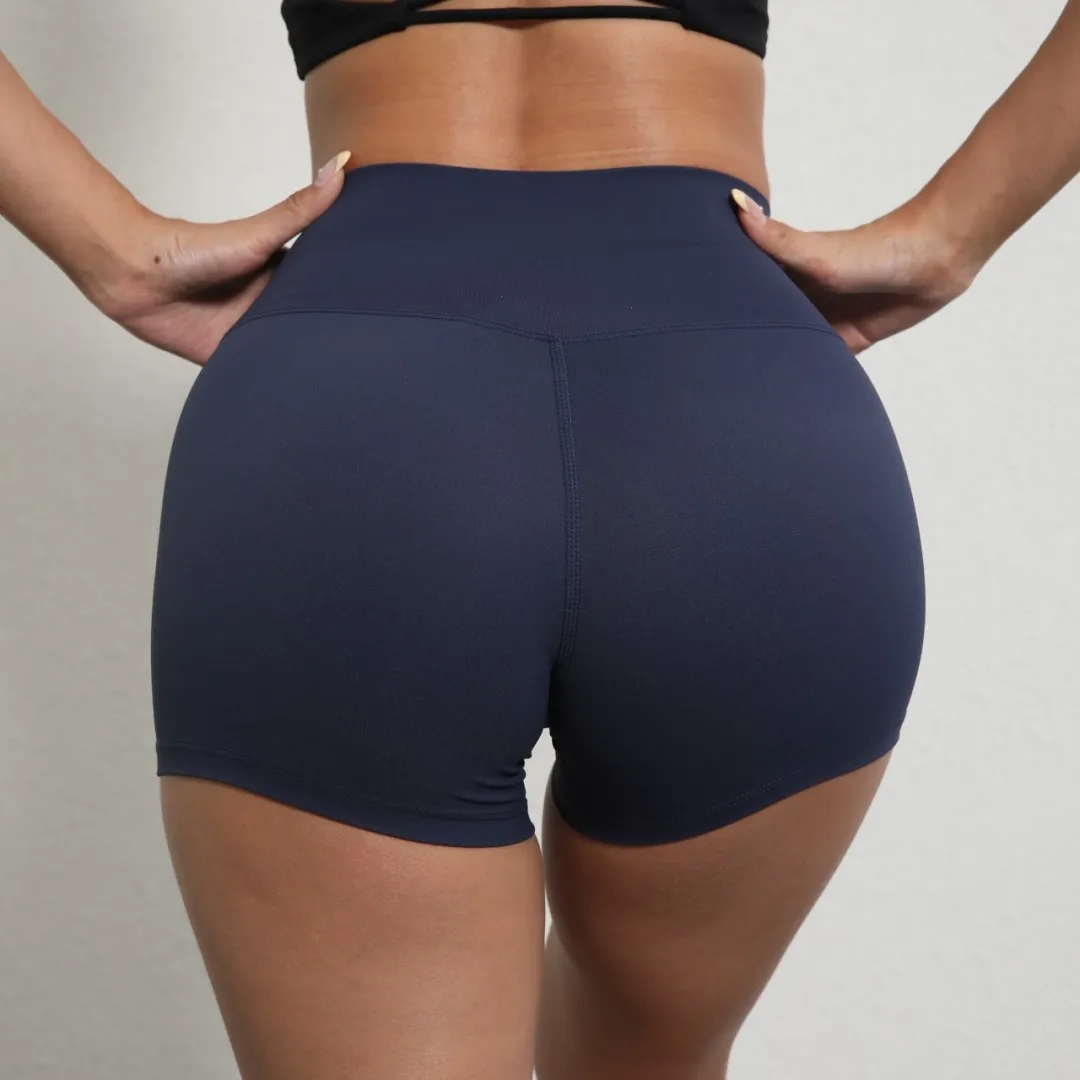Workout Shorts Women Solid Color Soft Tight Gym Sport Short Leg Compression Jog Athletic