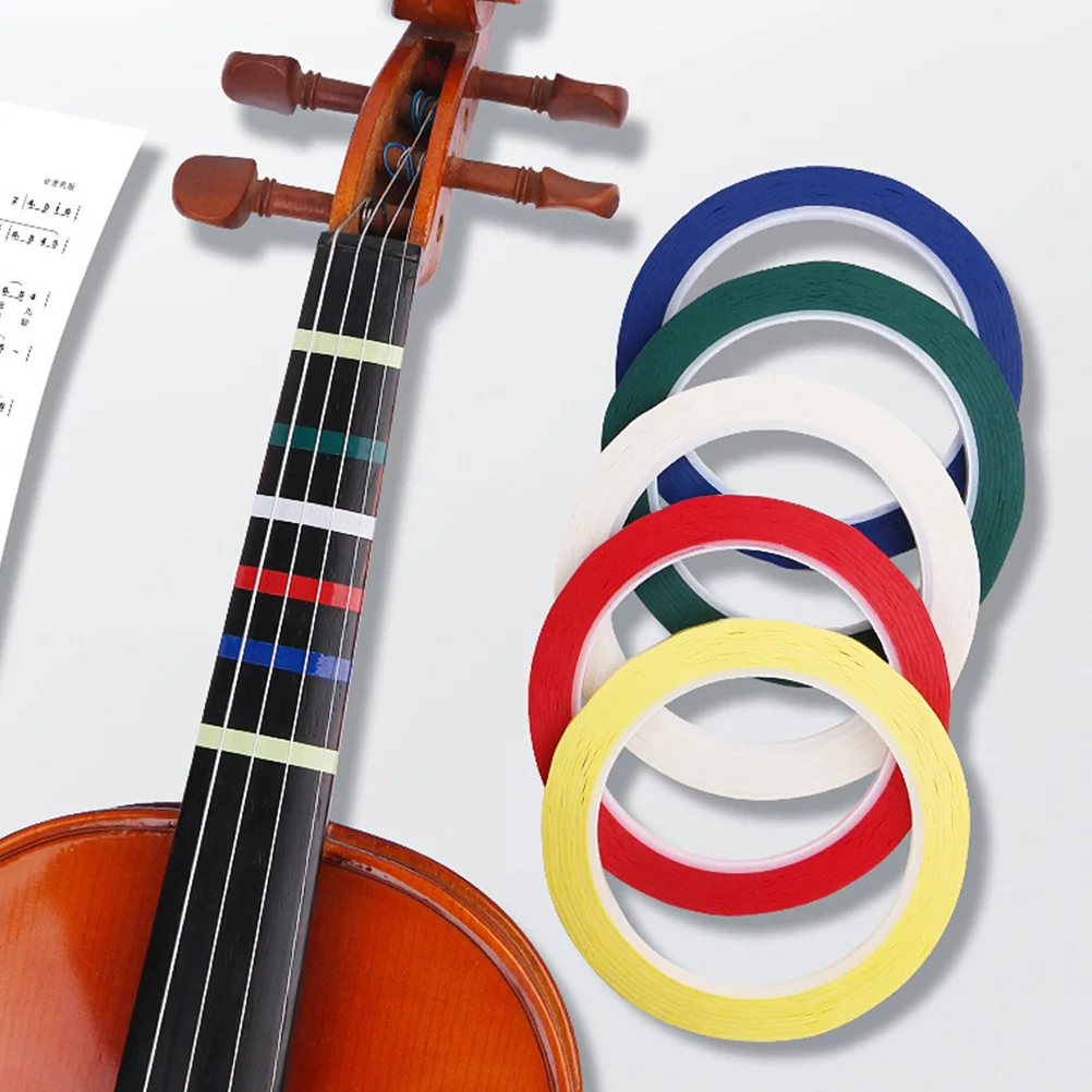 6Pcs Violin Phoneme Cello Fingerboard Tape Colored Tape Position Cello Fingerboard Violin Universal Pitch violin fretboard stickers